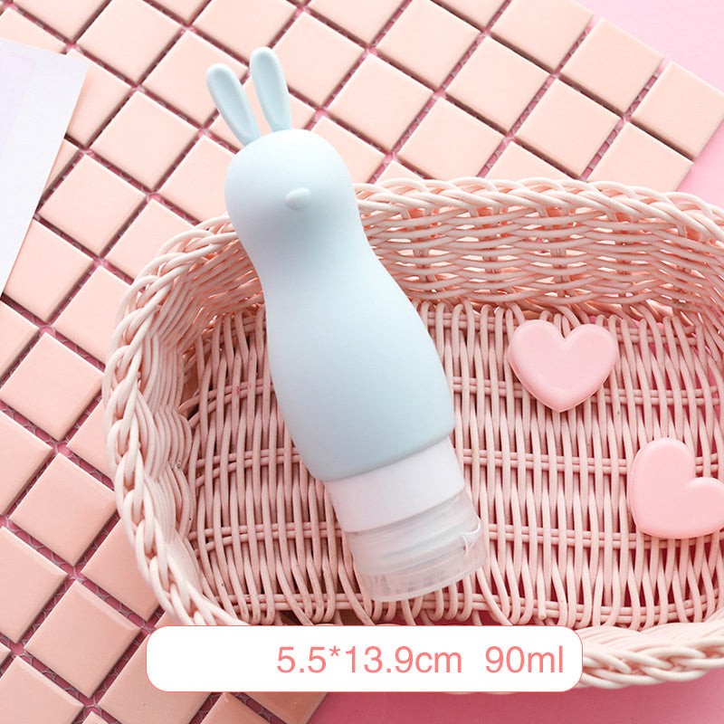 Portable squeeze dispenser travel soft lotion bottle, press facial cleanser, shower gel, shampoo, silicone bottle