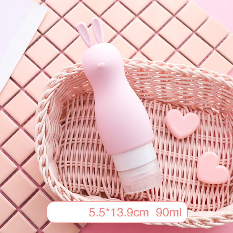 Portable squeeze dispenser travel soft lotion bottle, press facial cleanser, shower gel, shampoo, silicone bottle