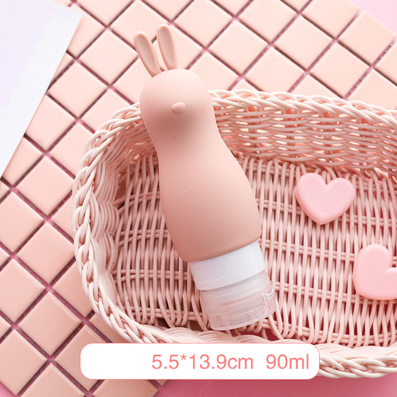 Portable squeeze dispenser travel soft lotion bottle, press facial cleanser, shower gel, shampoo, silicone bottle