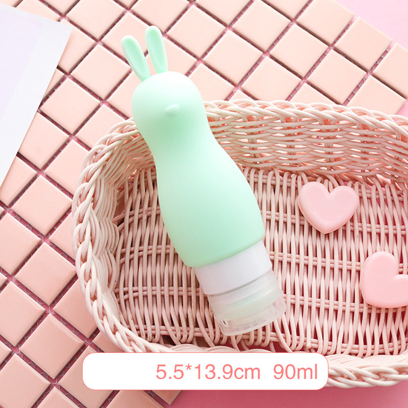 Portable squeeze dispenser travel soft lotion bottle, press facial cleanser, shower gel, shampoo, silicone bottle