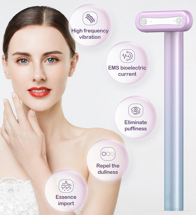 Wand Skin Care EMS Micro-current Introduction Rotatable Vibration Face And Neck Massage